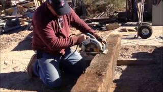 Cutting a Railroad Tie