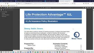 Running a MOO Life Protection Adv Quote on new Winflex Web