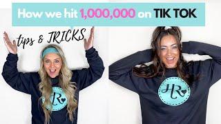 HOW WE HIT 1,000,000 ON TIK TOK!! **tips and tricks**