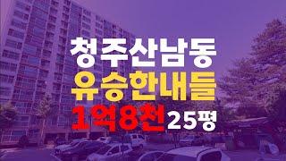 청주 20평대 아파트 매매 전세 산남동 유승한내들아파트 25평 1억 8천만원 청주아파트경매 - 무료상담 | 청주경매 하나로 강실장