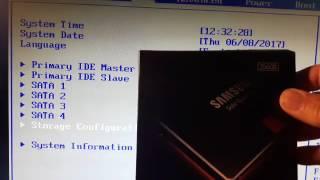 Setting up SSD card in Bios to load Windows 10