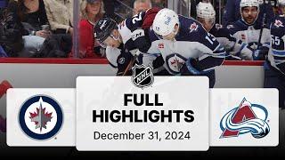 NHL Highlights | Jets vs. Avalanche | December 31, 2025