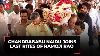 Media baron Ramoji Rao's final journey begins; Chandrababu Naidu joins last rites