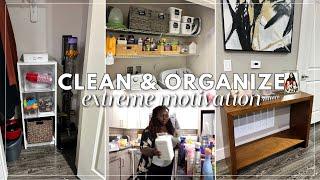 Extreme Cleaning Motivation | Clean and Organize With Me | Organizing My Laundry Area