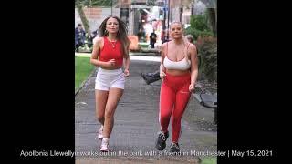 Apollonia Llewellyn works out in the park with a friend in Manchester | May 15, 2021