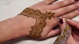 Try this very easy simple henna design for Eid