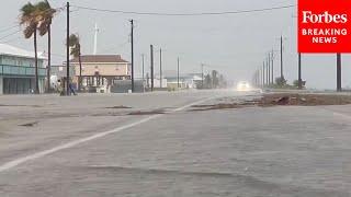 Epic Flooding Caused By Storm Surge Hits Coastal Texas Town