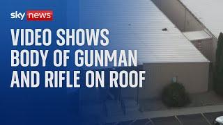 BREAKING: Footage appears to show rifle and body on roof after Trump shot