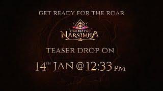 Experience the epic teaser of #MahavatarNarsimha on January 14th at 12:33 PM