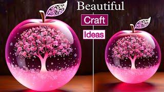 DIY Easy Apple Home Decor | Affordable Plastic Bottle Craft Ideas | Low Cost Craft 🩵