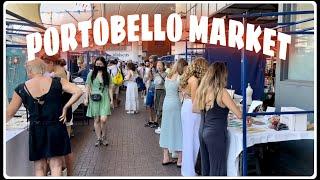  LONDON CITY ~ Portobello Market Walking Tour 2022 [4￼K HDR] **over 50k visitors daily**