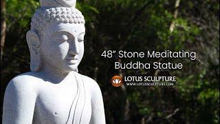 47" Stone Meditating Mauna Kea Buddha Statue, www.lotussculpture.com