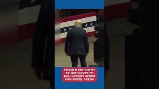 Former President Trump enters Michigan arena  #news #politics #president  #trump