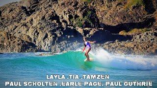 Longboarding the Coffs Coast with Layla/Tia/Tamzen/Paul Scholten/Earle Page and Paul Guthrie.