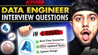 [2025 EDITION] Azure Data Engineer Interview Questions - with PYSPARK