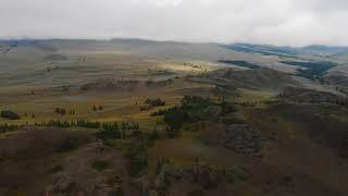 Aerial video of the Kurai steppe