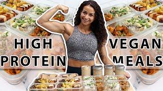 EASY High-Protein VEGAN Meal Prep | Cook With Me