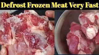 Defrost Frozen Meat Very Fast ||How to defrost meet quickly and safely || The Muslim kitchen