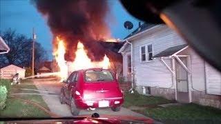 Newark Ohio Fire Department working house fire with audio