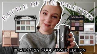 BATTLE OF THE PALETTES // Black & grey cool toned eyeshadow palette comparison