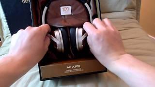 "First Look" 100th Anniversary Denon AH-A100 headphones unboxing