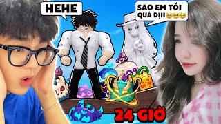 Mình Dành 24H Thuê "CHỊ GÁI" Trên PlayerDuo Chơi Blox Fruits | Roblox