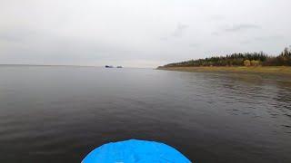 Рыбалка неводом на реке Енисей.