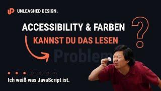 UI Design/Front-End + Barrierefreiheit - Farben & Kontrast Probleme schnell lösen! [DE/Tutorial]