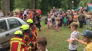 Feuerwehr Penkun demonstriert Einsatz beim Sommerfest in Penkun (05.08.2023)