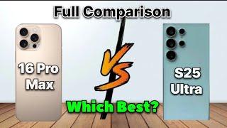 iPhone 16 Pro Max Vs Galaxy S25 Ultra Full Comparison @techinfobyavanish