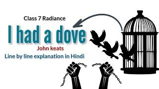 Class 7 Radiance : I had a dove poem by john Keats