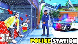 Franklin Join Police Force And Raid Michael's House In GTA 5 | SHINCHAN and CHOP