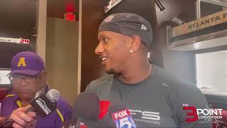 Atlanta #Falcons QB Michael Penix Jr. talks about his first experience in a regular season NFL game