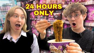 Eating ONLY Korean Convenience Store Food for 24 Hours!