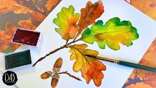 The TRUTH about Watercolor - secrets revealed, tips for successful Fall Leaves