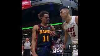 Herro slapped Trae Young in the face  #shorts