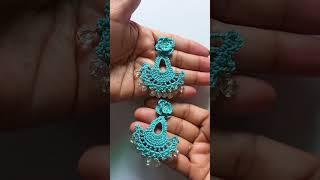 A beautiful pair of Crochet Bead Earrings | Pretty DIY jewelry pattern preview