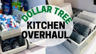 EXTREMEDOLLAR TREE UNDER SINK REDO! / Small Kitchen Organizing Hacks