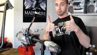 Harley ratchet top 4-speed transmission bench test by Maindrive Cycle