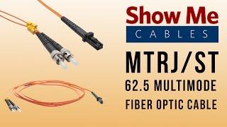 MTRJ/ST 62.5/125 Multimode Duplex Fiber Patch Cable - OM1