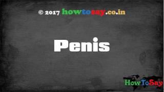 how to pronounce penis