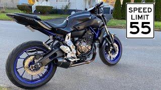 What It's Like To Ride A Yamaha FZ07 On The HIGHWAY !!!
