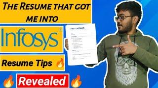 The resume that got me into infosys | Resume Making Tips | Revealed | Suryansh Naugraiya |