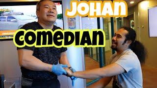 Master Chris Leong Tit Tar 跌打 CLM Tit Tar Consult Treatment for Malaysian celebrity comedian Johan