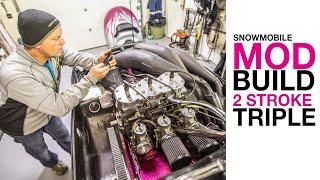 MOD SLED BUILD TOUR 2.0!  2 stroke triple (snowmobile hill climber)