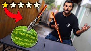 I Bought The WORST Rated WEAPONS On Amazon!! (1 STAR) *YOU HAVE TO BE KIDDING ME!*