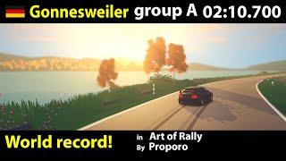 Art of Rally world record Gonnesweiler group A 02:10.700