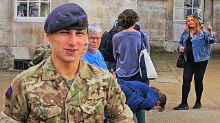 HIS FINAL EVER KING'S GUARD. Popular trooper is seen for the last time at Horse Guards!