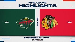 NHL Highlights | Wild vs. Blackhawks - November 10, 2024