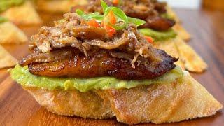 The Best Guava Jerk Chicken Crostini | Jerk Chicken | Caribbean Appetizers | FRUGALLYT